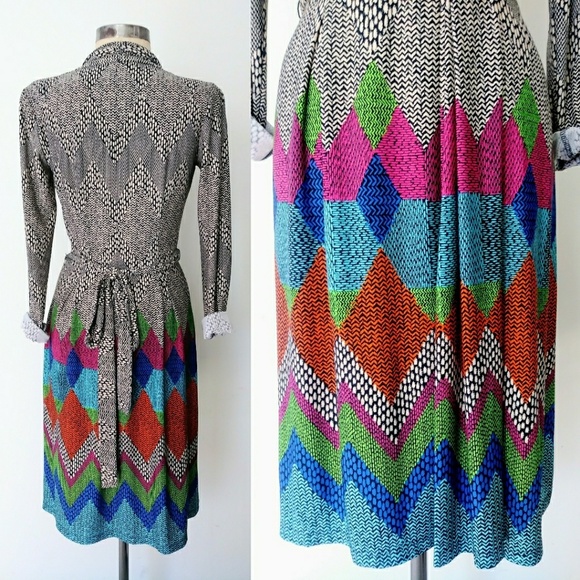 Colorful Print Maggy L Surplice Dress - Picture 2 of 6